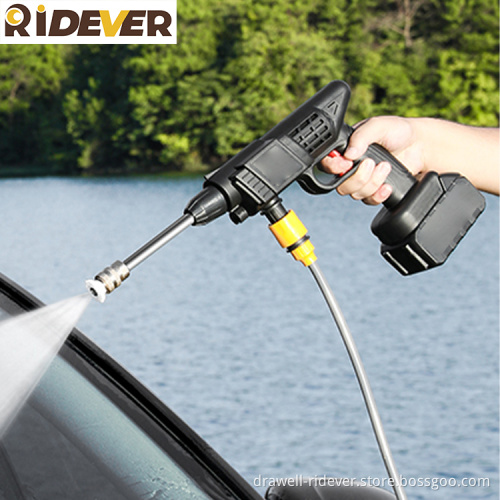 Ridever Portable Car Washer 14 Plunger Pump 21V Wireless Stainless Steel Barrel Car Wash High Pressure Washer Machine